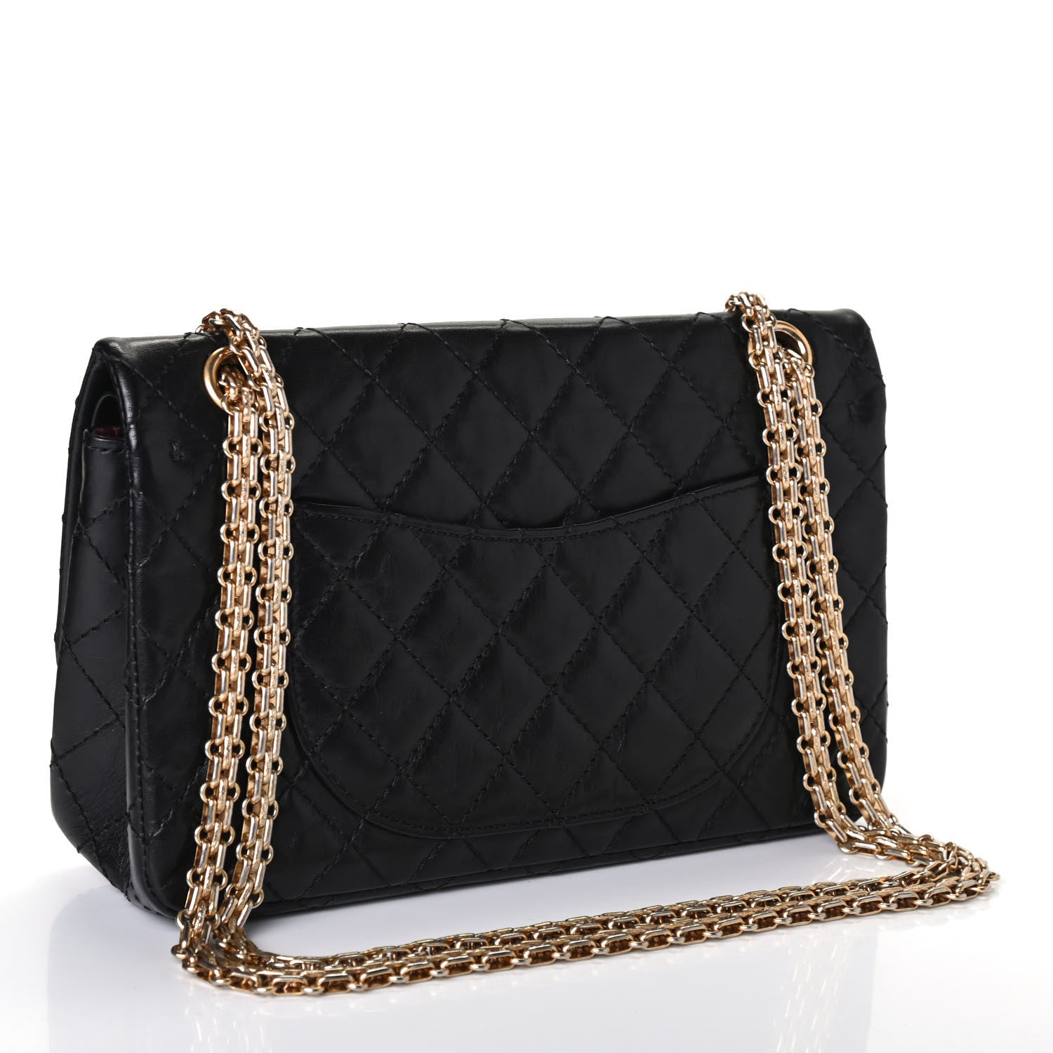 Chanel Aged Calfskin Quilted 2.55 Reissue 225 Flap Black 2 of 4