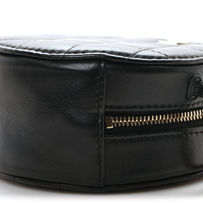 Chanel Lambskin Quilted Round Clutch With Chain Black 10 of 10