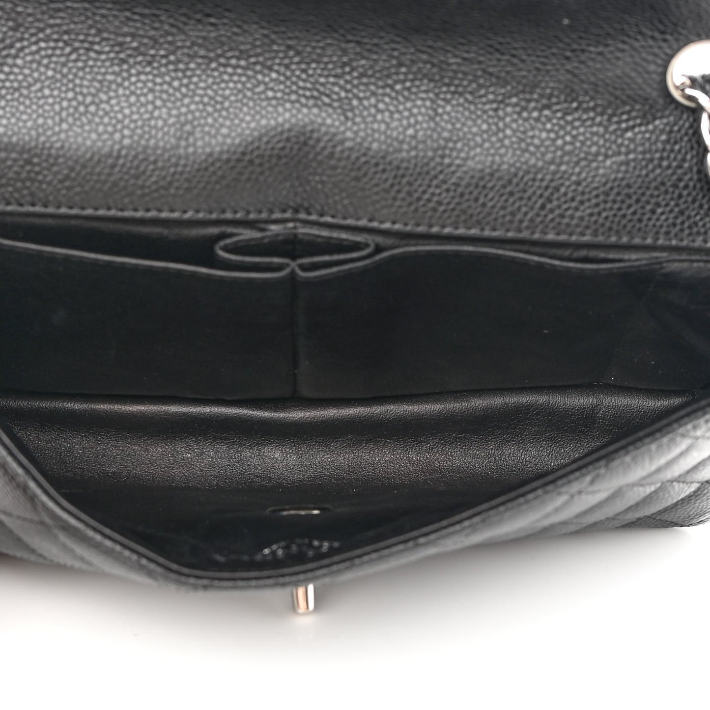 Caviar Quilted East West Flap Black