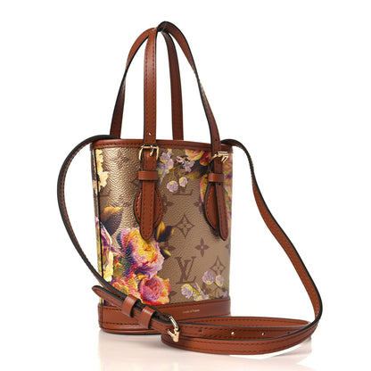 Louis Vuitton Metallic Monogram LV Garden Nano Bucket Bag Gold 3 of 9