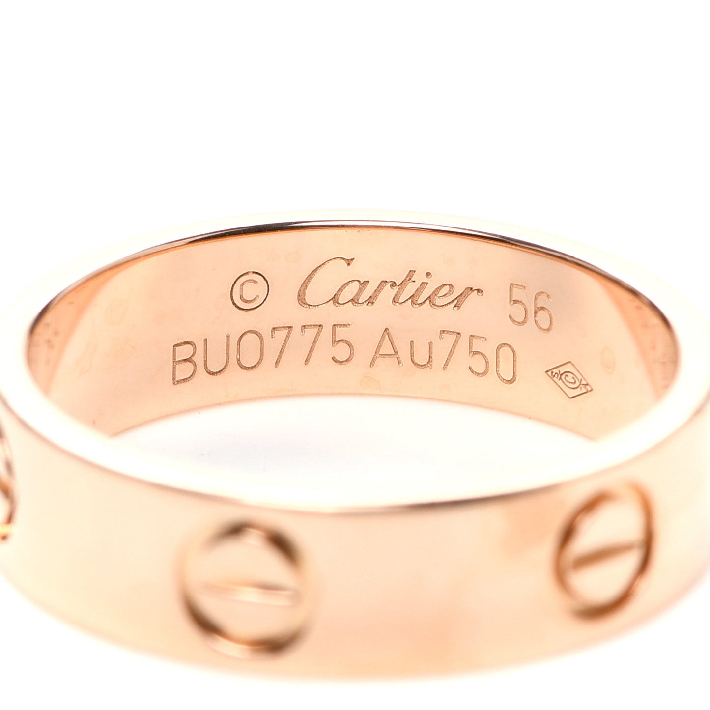 18K Pink Gold 5.5mm LOVE Ring 56 7.5