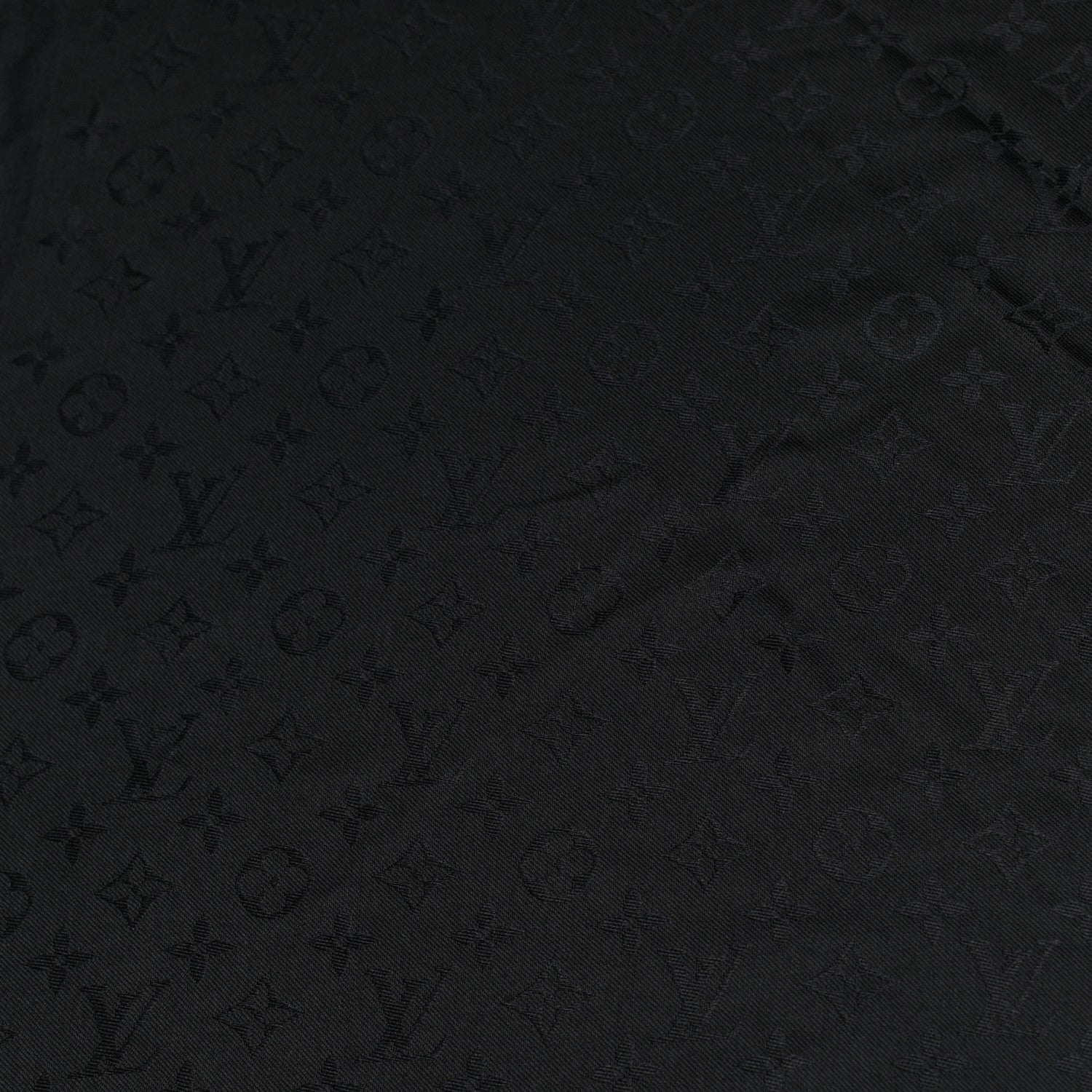 Louis Vuitton Silk Wool Monogram Shawl Black 3 of 5