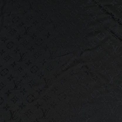 Louis Vuitton Silk Wool Monogram Shawl Black 3 of 5