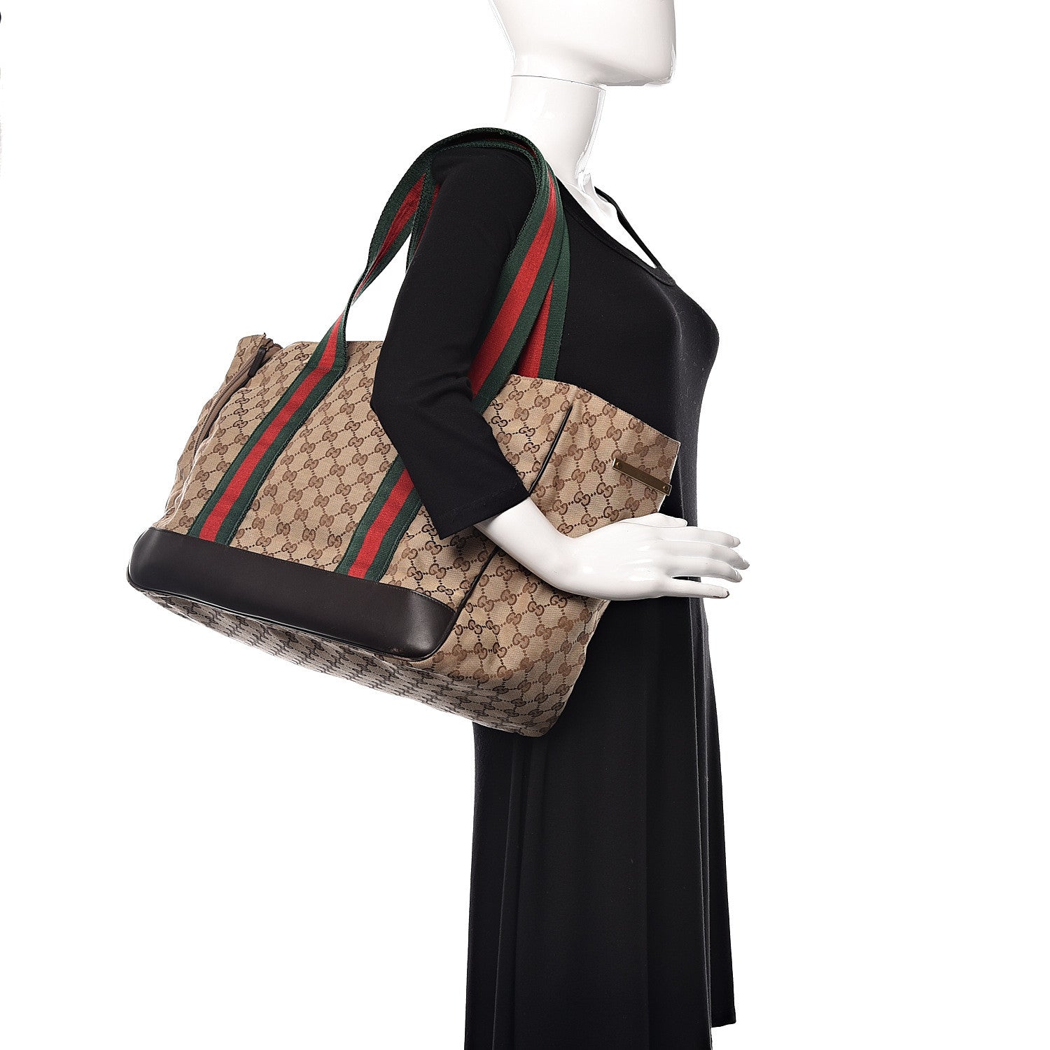 Gucci Monogram Web Dog Carrier Dark Brown 2 of 16