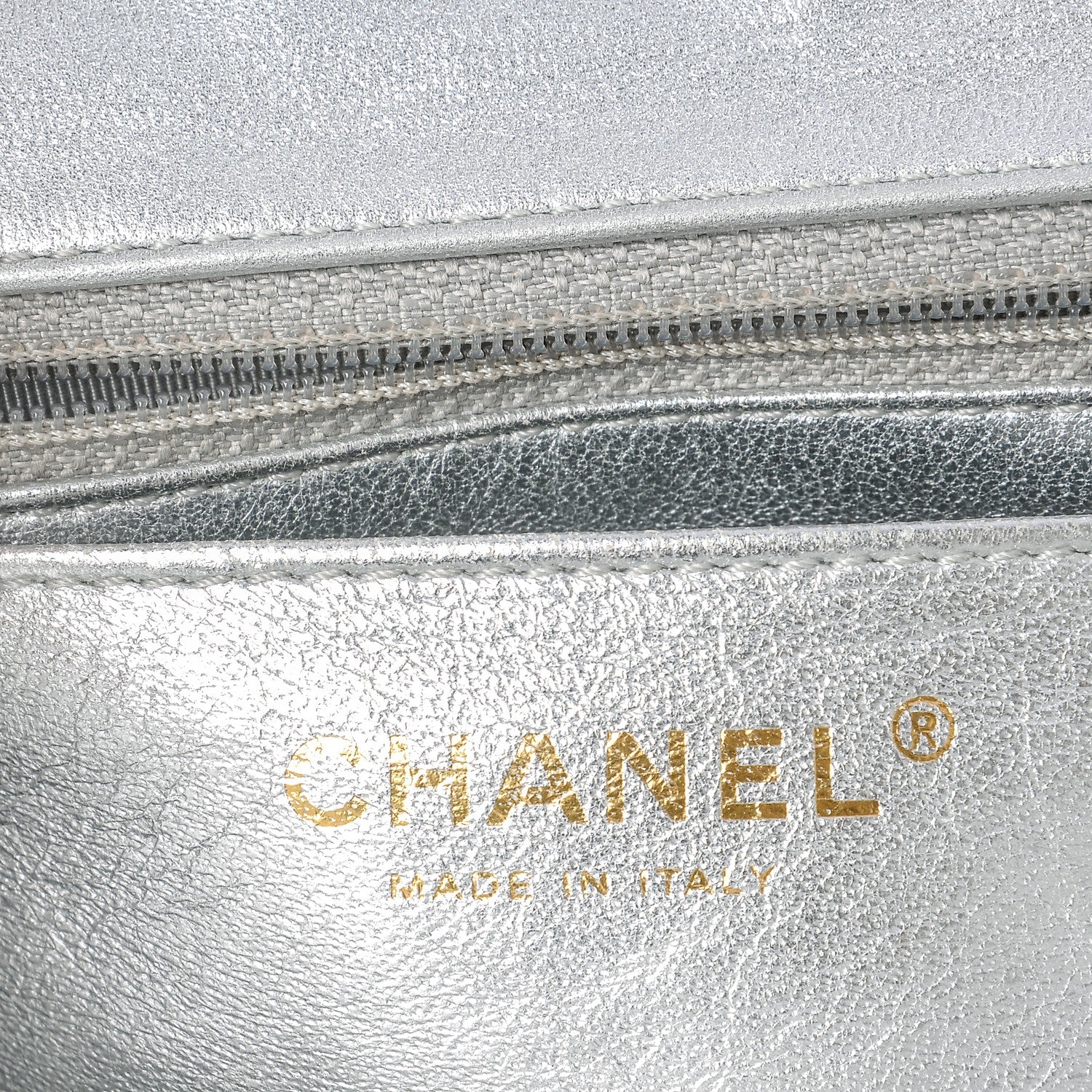 Chanel Metallic Lambskin Quilted Mini Square Flap Silver 6 of 7