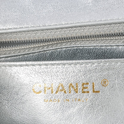 Chanel Metallic Lambskin Quilted Mini Square Flap Silver 6 of 7