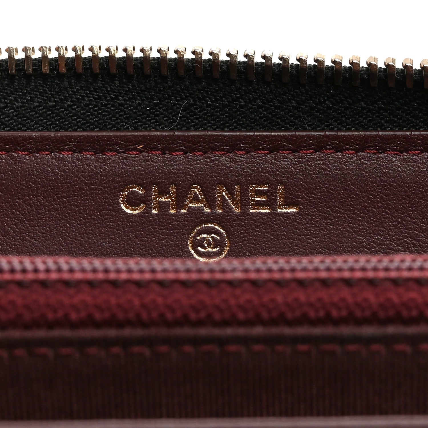 Chanel Aged Calfskin Quilted Lucky Charms 2.55 Reissue Zip Around Wallet Black 6 of 8