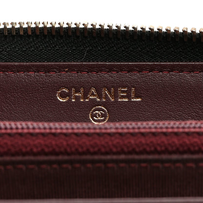 Chanel Aged Calfskin Quilted Lucky Charms 2.55 Reissue Zip Around Wallet Black 6 of 8