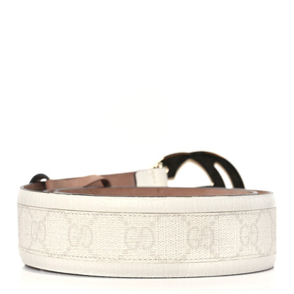 Gucci GG Plus Monogram Calfskin Interlocking G 40mm Belt 85 34 White 3 of 6