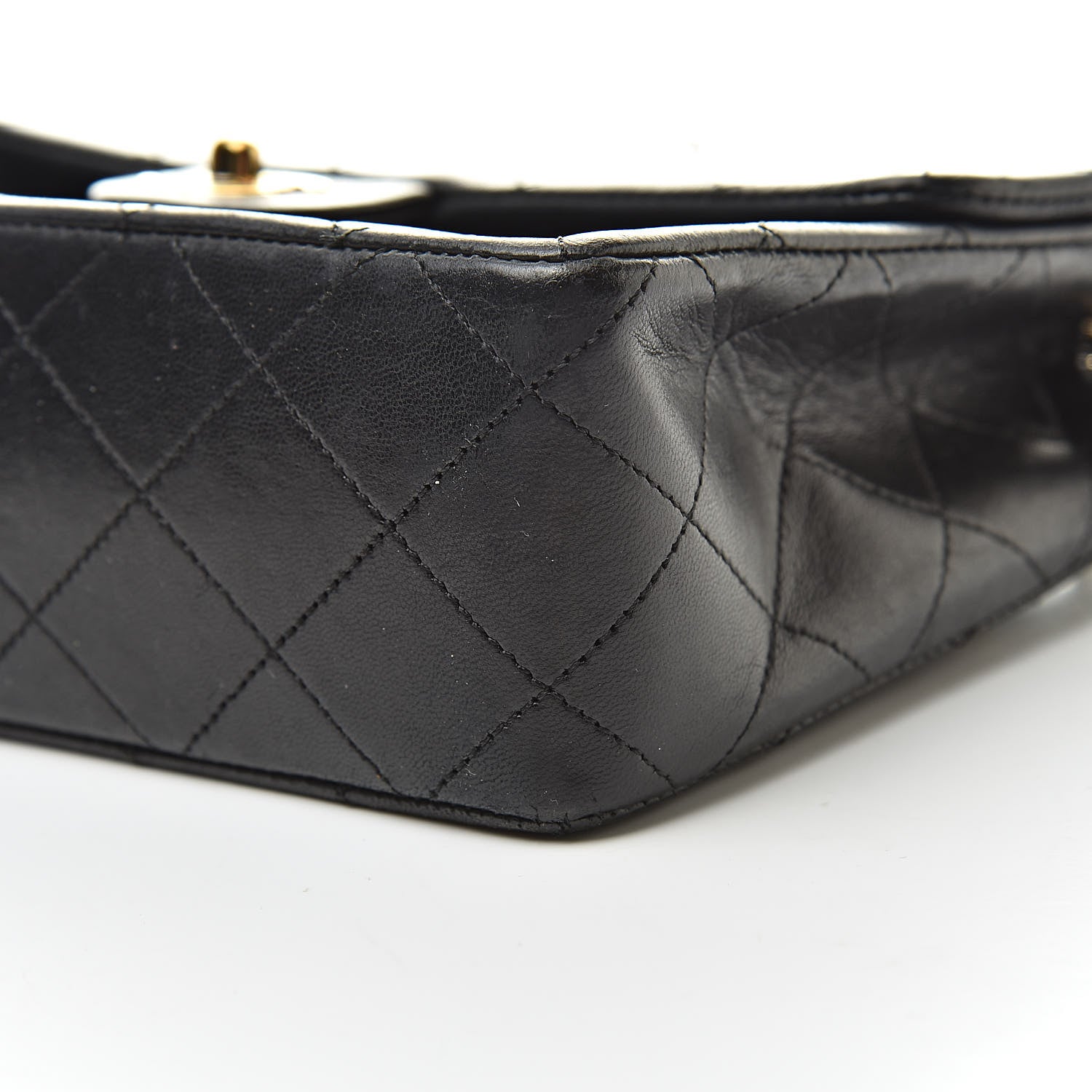 Chanel Lambskin Quilted Mini Square Flap Bag Black 11 of 15