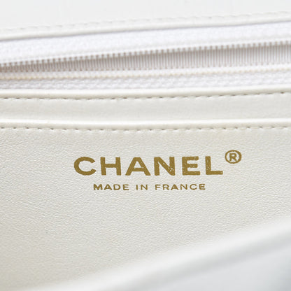Chanel Caviar Quilted Jumbo Single Flap White 10 of 11
