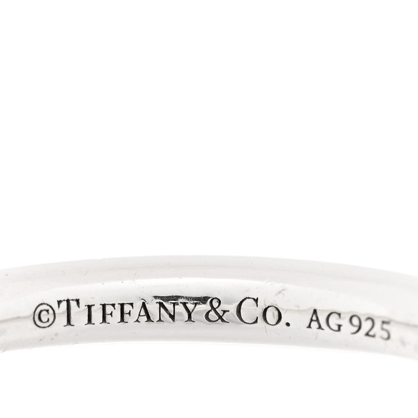 Sterling Silver Return to Tiffany Round Charm Ring 57 8