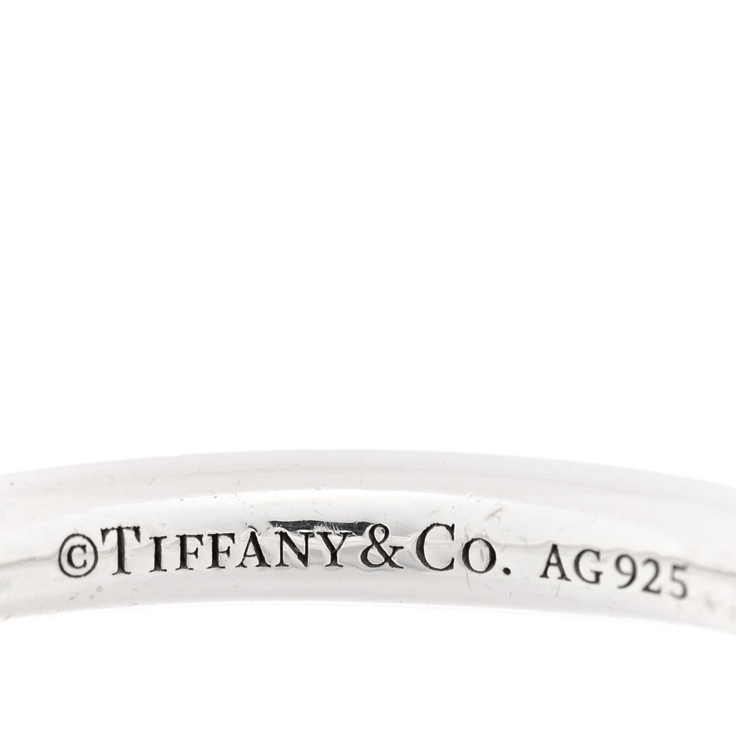 Tiffany Sterling Silver Return to Tiffany Round Charm Ring 57 8 4 of 4