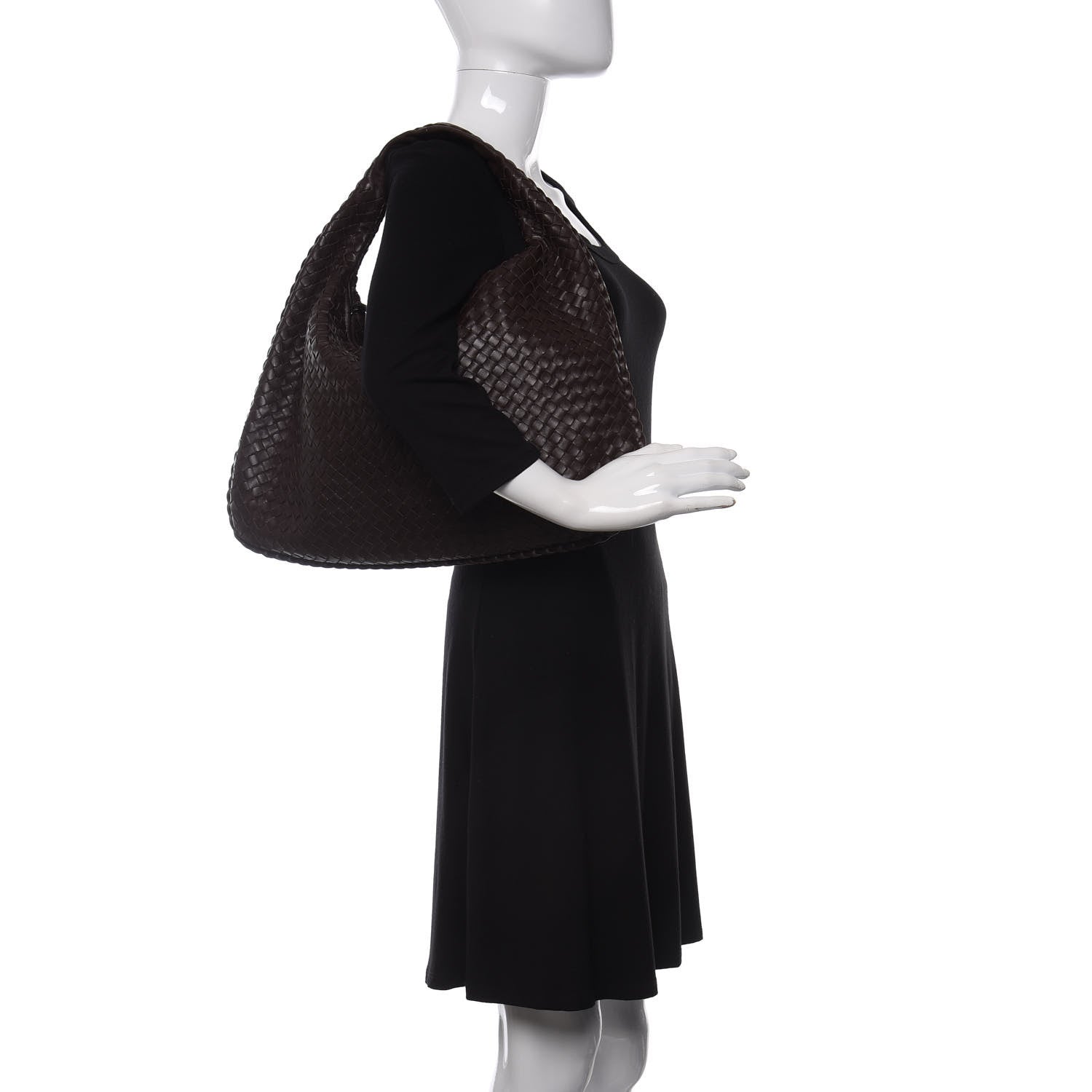 Bottega Veneta Nappa Intrecciato Large Veneta Hobo Ebano 2 of 10