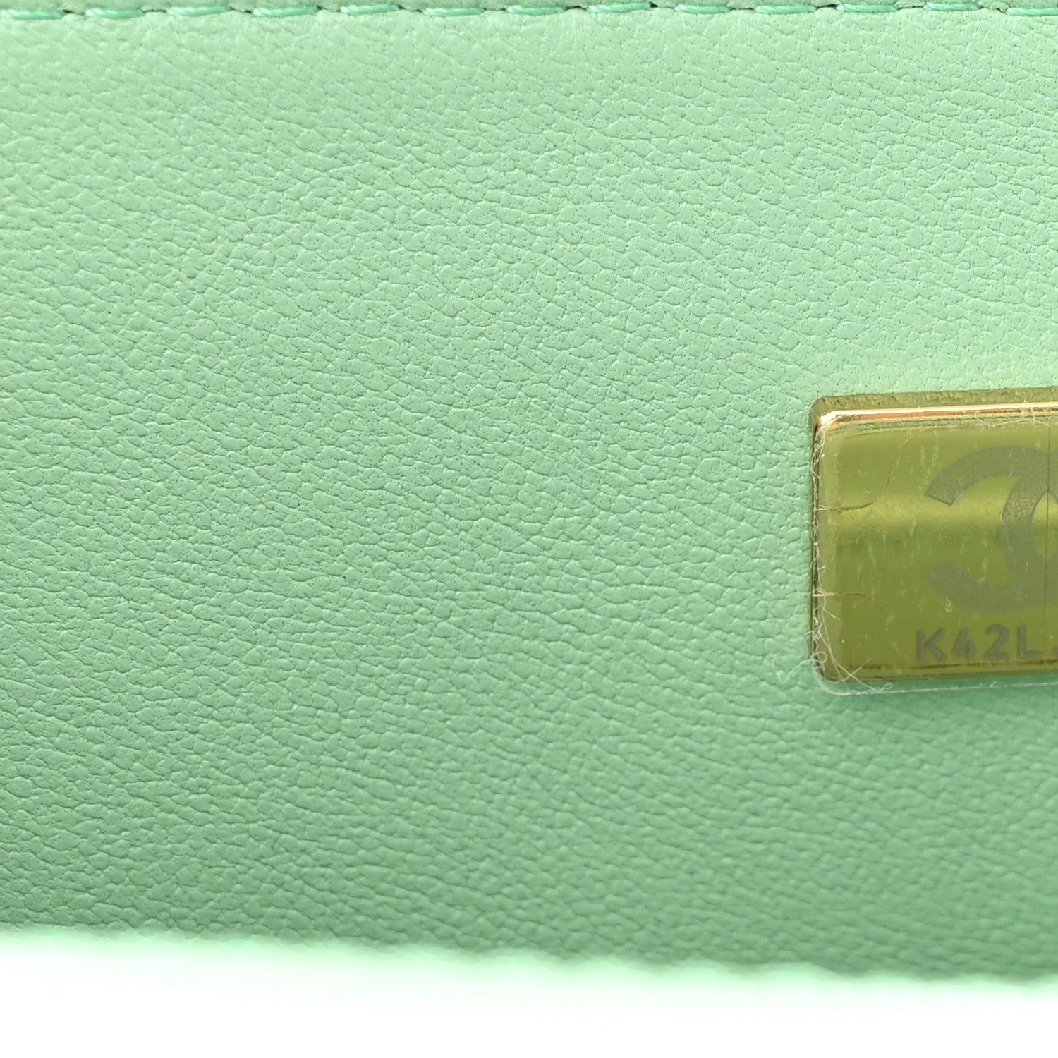 Chanel Lambskin Quilted Mini Top Handle Rectangular Flap Lilac Light Green 7 of 11