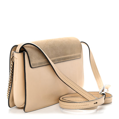 Chloe Suede Calfskin Small Faye Shoulder Bag Pearl Beige 3 of 12