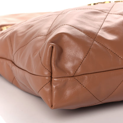 Chanel Shiny Calfskin Quilted Chanel 22 Camel 9 of 11
