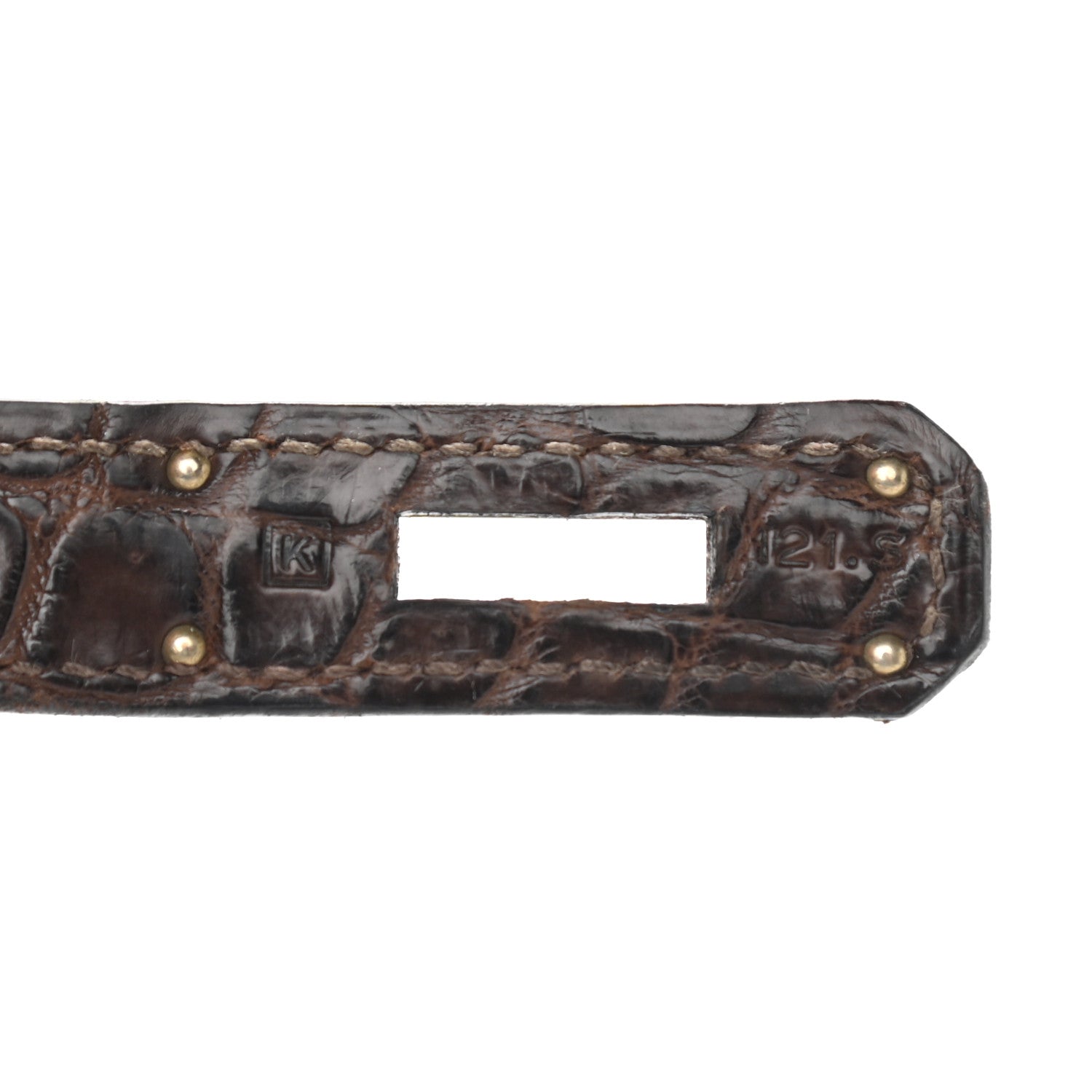 Hermes Shiny Porosus Crocodile Birkin 30 Havane 7 of 14