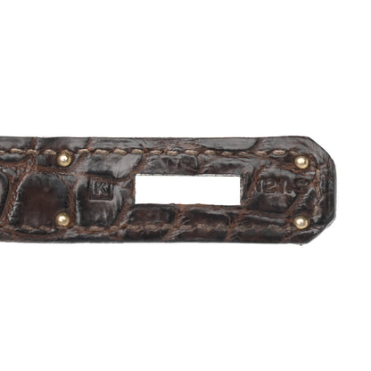 Hermes Shiny Porosus Crocodile Birkin 30 Havane 7 of 14