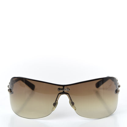 Gucci Metal Semi Rimless Marina Chain Sunglasses Havana 2 of 7