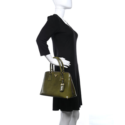 Prada Spazzolato Medium Promenade Tote Militare Fume 2 of 13
