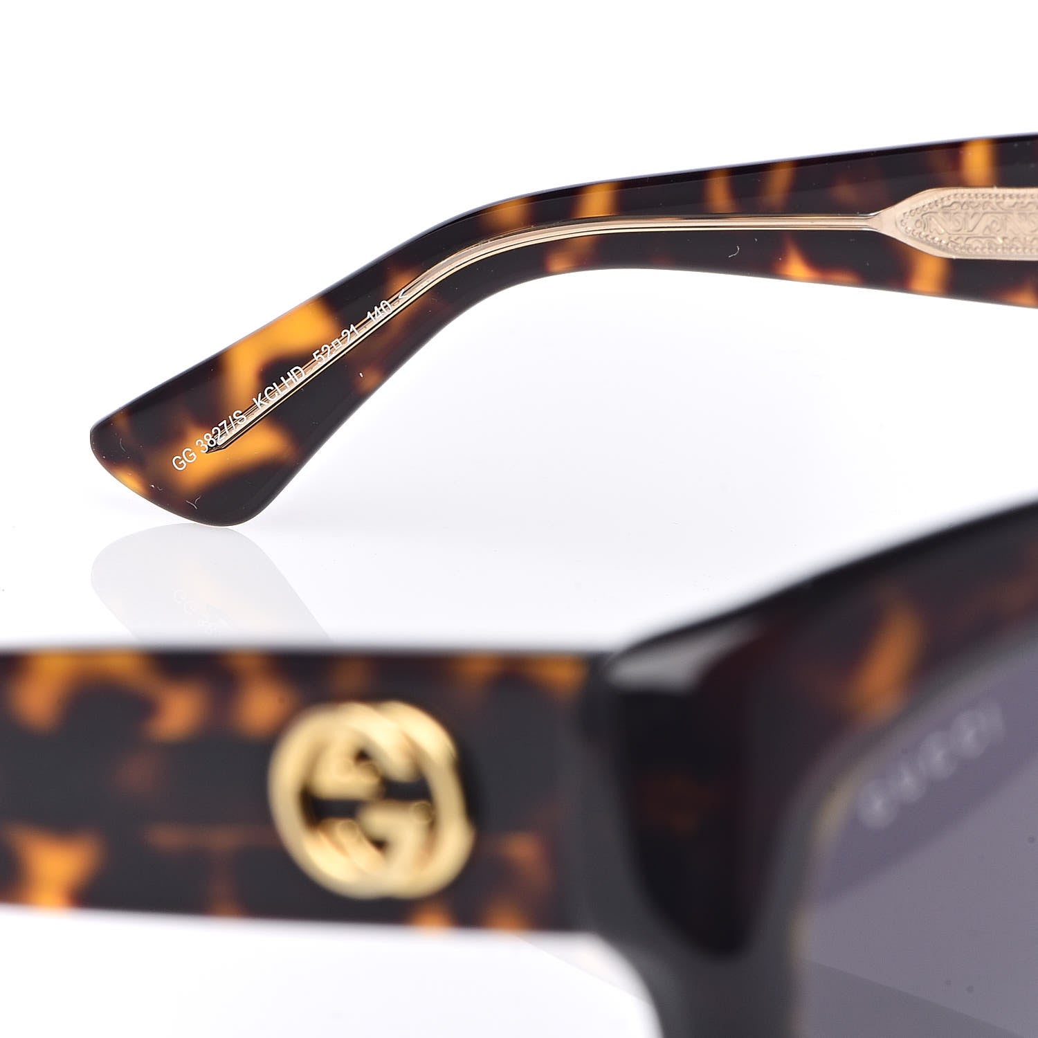 Gucci Acetate Square GG 3827/S Sunglasses Tortoise 7 of 9