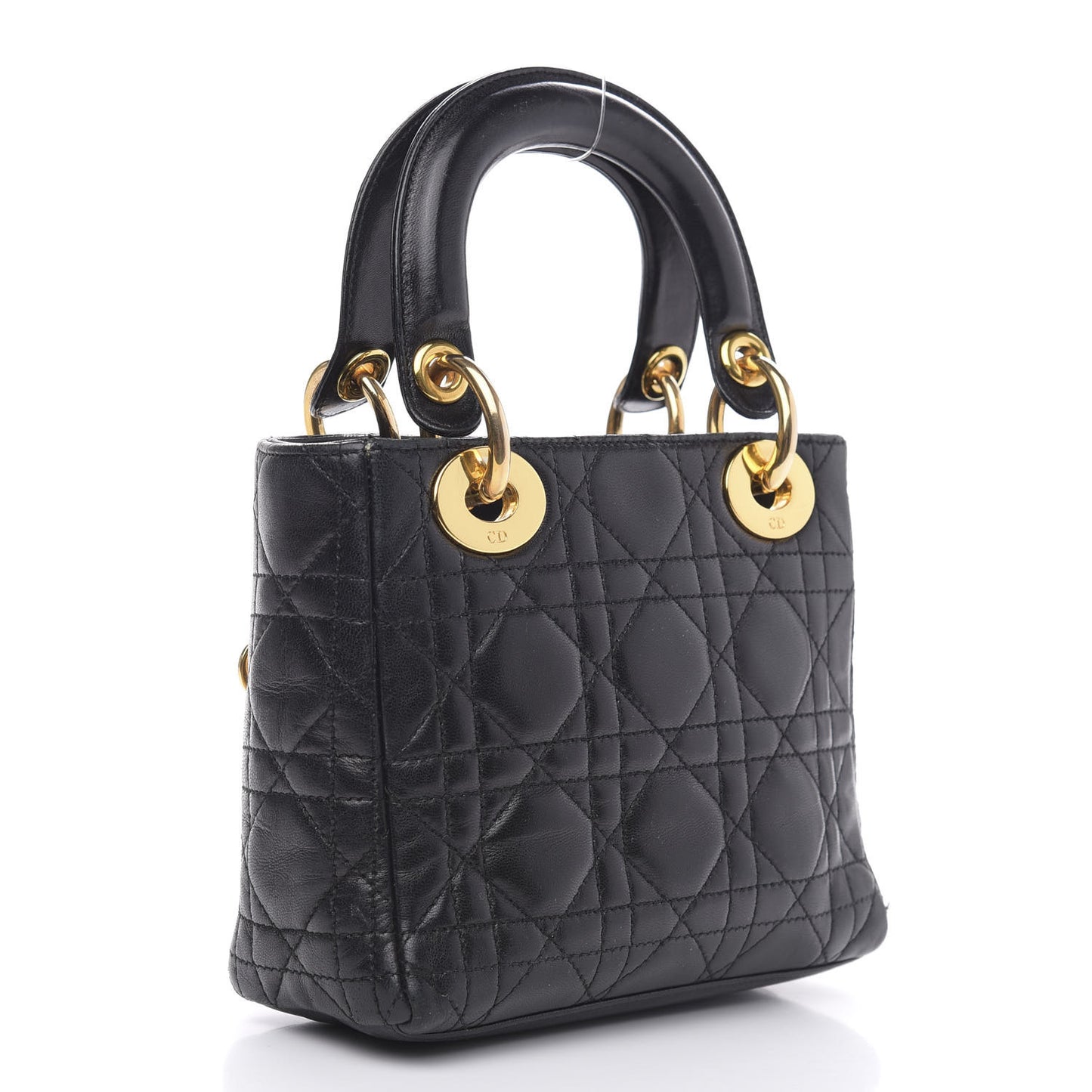Lambskin Cannage Mini Lady Dior Black