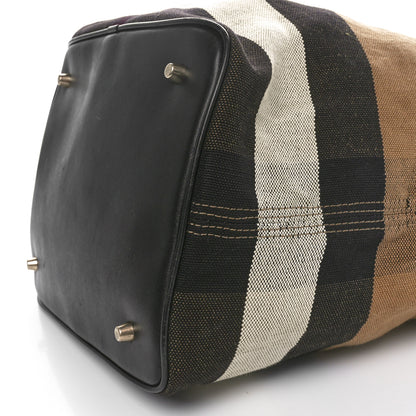 Burberry Canvas Mega Check Medium Ashby Bucket Bag Black 9 of 9