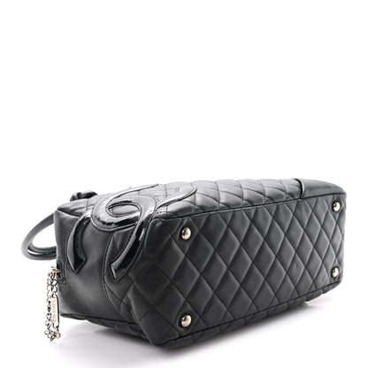 Chanel Calfskin Quilted Large Cambon Bowler Black 4 of 11