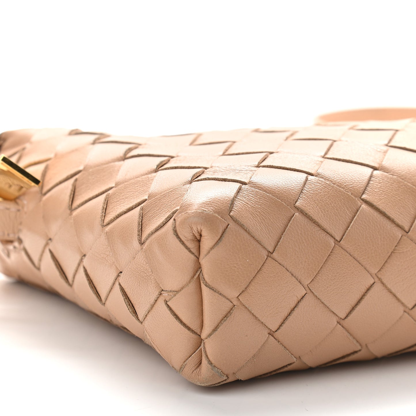 Nappa Intrecciato Crossbody Camel