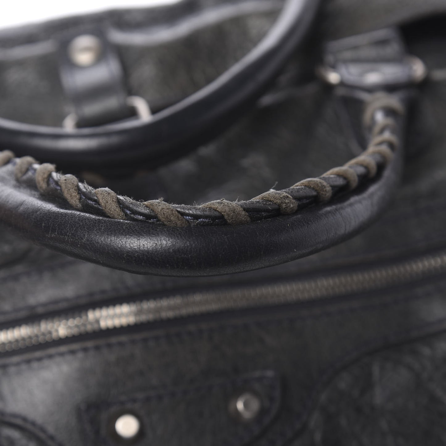 Agneau Classic Hardware Small Squash Duffel Bag Anthracite