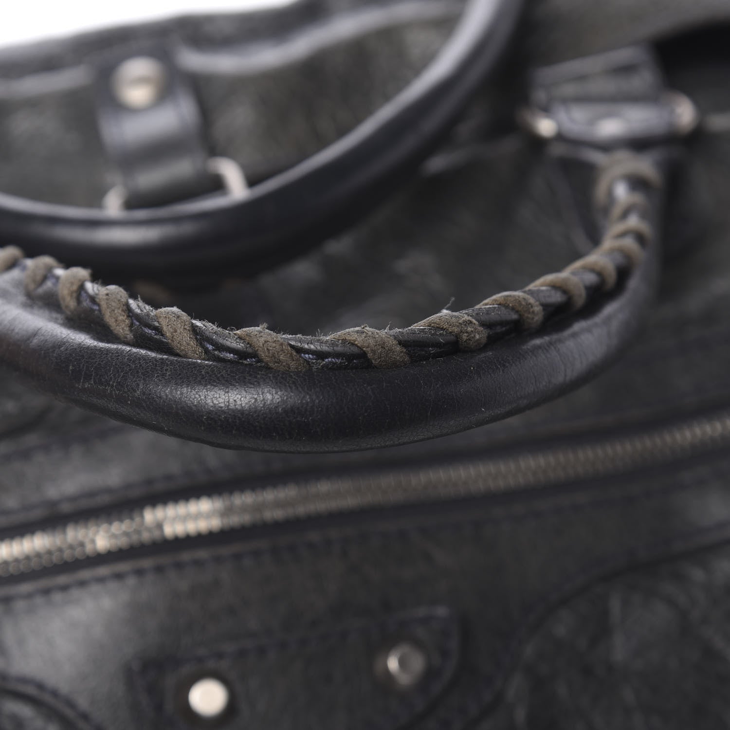 Balenciaga Agneau Classic Hardware Small Squash Duffel Bag Anthracite 24 of 24