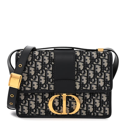 Christian Dior Oblique 30 Montaigne Flap Bag Blue 1 of 10