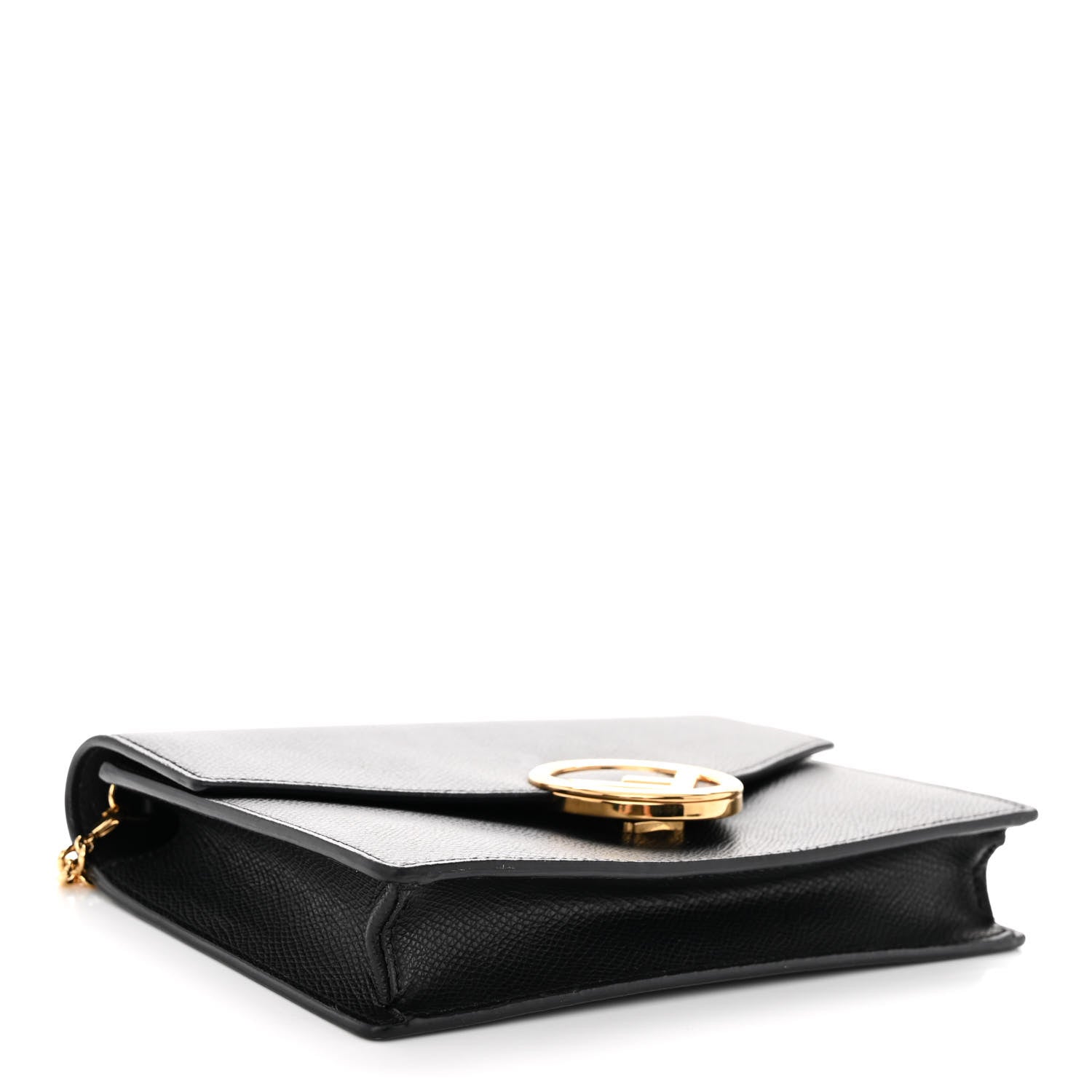 Fendi Vitello Cruise F is Fendi Medium Envelope Wallet on Chain Black 4 of 8