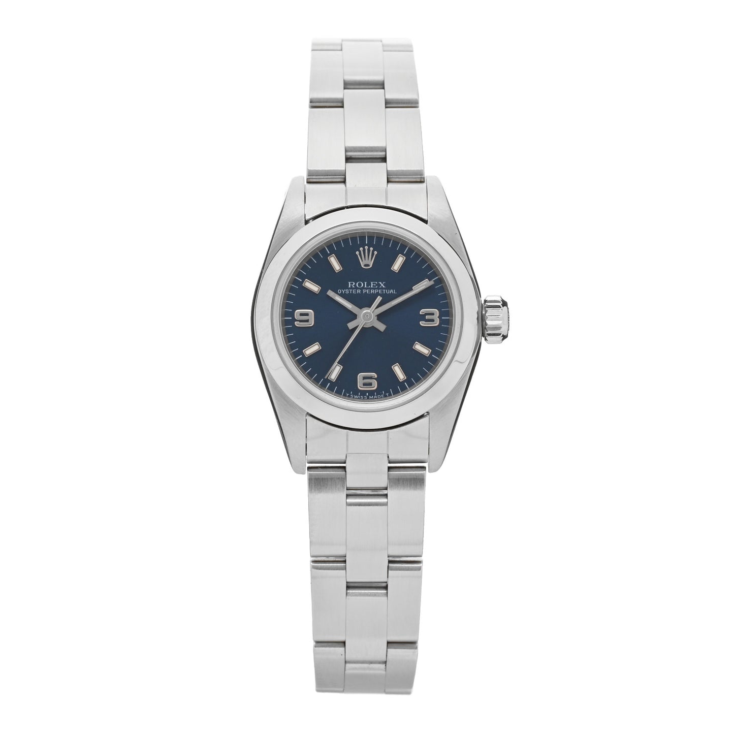 Stainless Steel 24mm Oyster Perpetual Watch Blue 67180