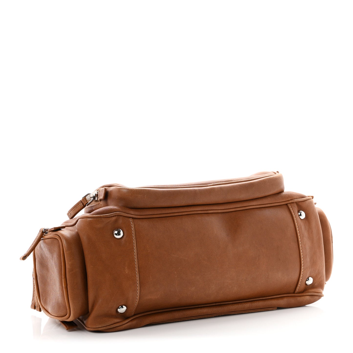 Nappa Aviator Pocket Top Handle Bag  Rovere