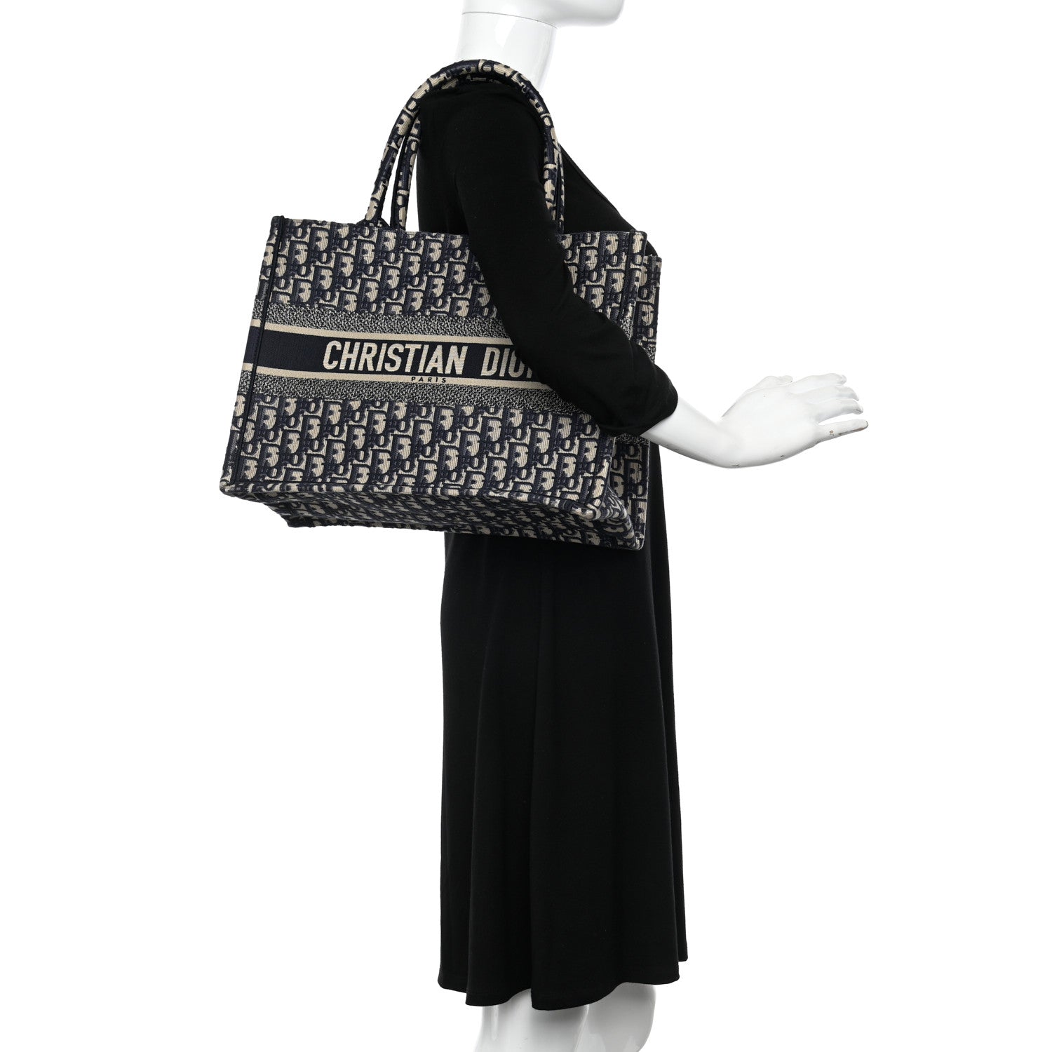 Christian Dior Oblique Medium Book Tote Blue Multicolor 2 of 12