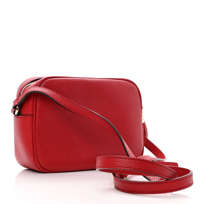 Gucci Pebbled Calfskin Small Soho Disco Bag Tabasco Red 3 of 10