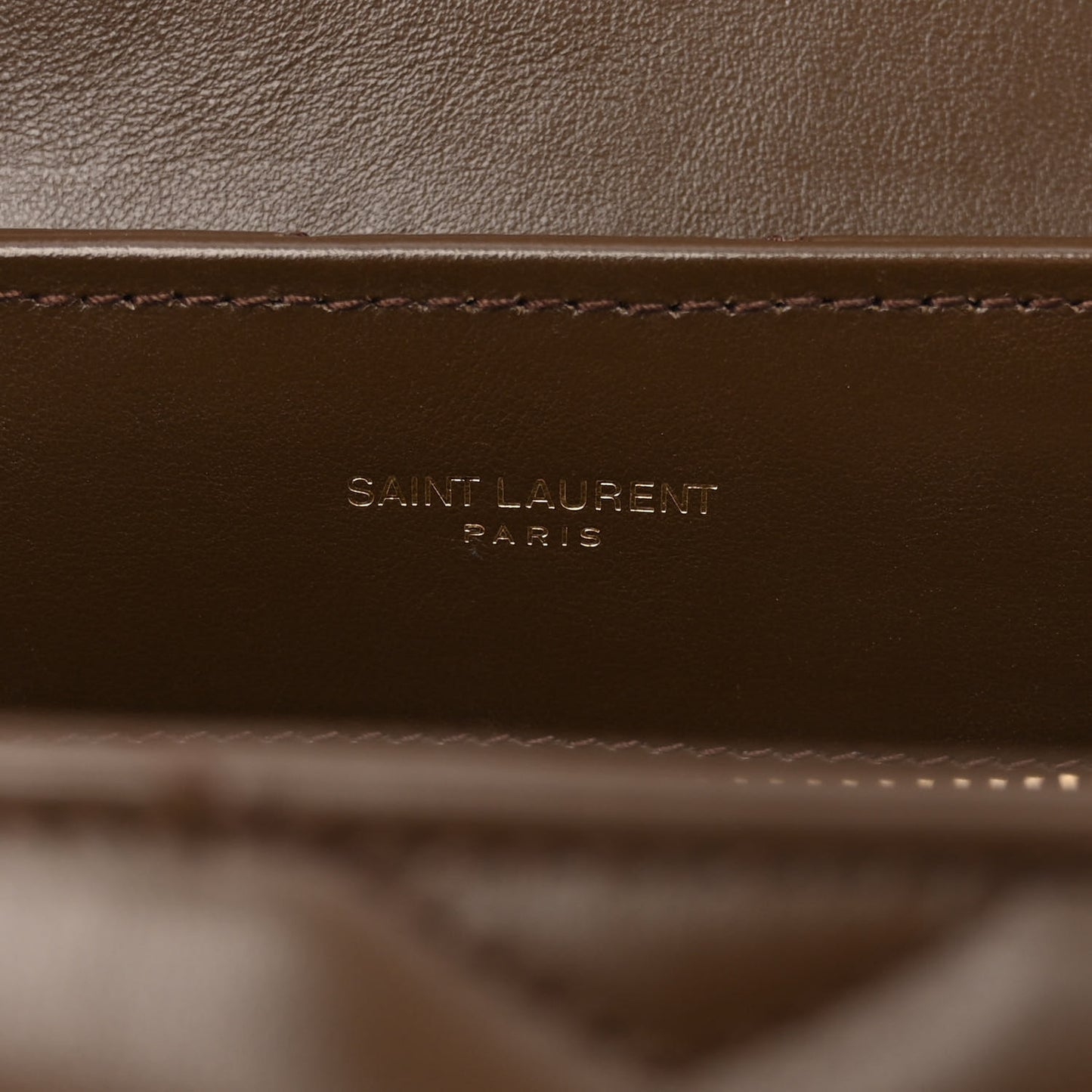 Calfskin Y Quilted Monogram Medium Loulou Chain Satchel Soil Brown