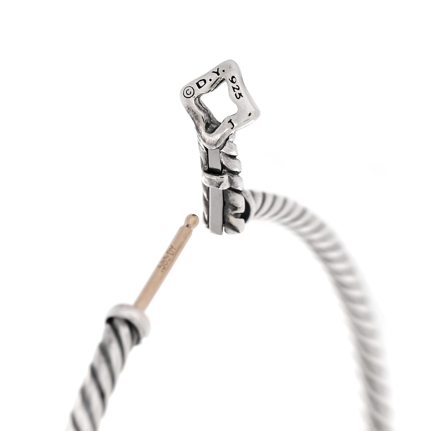 Sterling Silver Extra Large Cable Classics Hoop Earrings