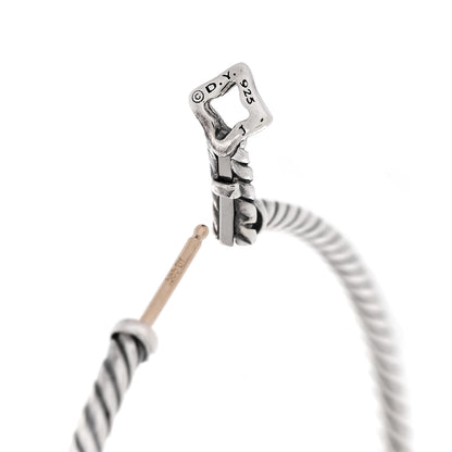 David Yurman Sterling Silver Extra Large Cable Classics Hoop Earrings 4 of 4