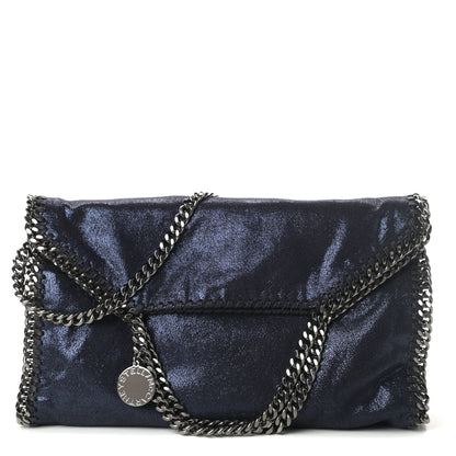 Stella McCartney Shaggy Deer Falabella Fold Over Tote Navy 1 of 9
