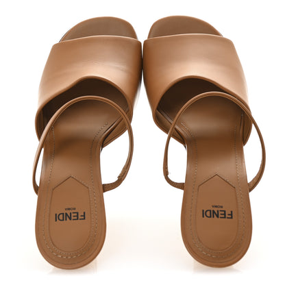 Fendi Calfskin Fendi First 95mm Slide Sandals 35.5 Caramello 2 of 8