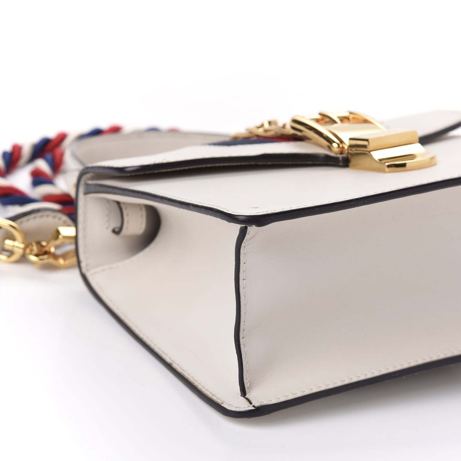 Gucci Calfskin Mini Sylvie Top Handle Bag White 7 of 17