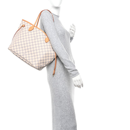 Louis Vuitton Damier Azur Neo Neverfull MM Rose Ballerine 2 of 15