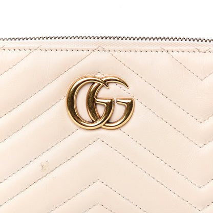 Gucci Calfskin Matelasse Mini GG Marmont Chain Bag White 7 of 11