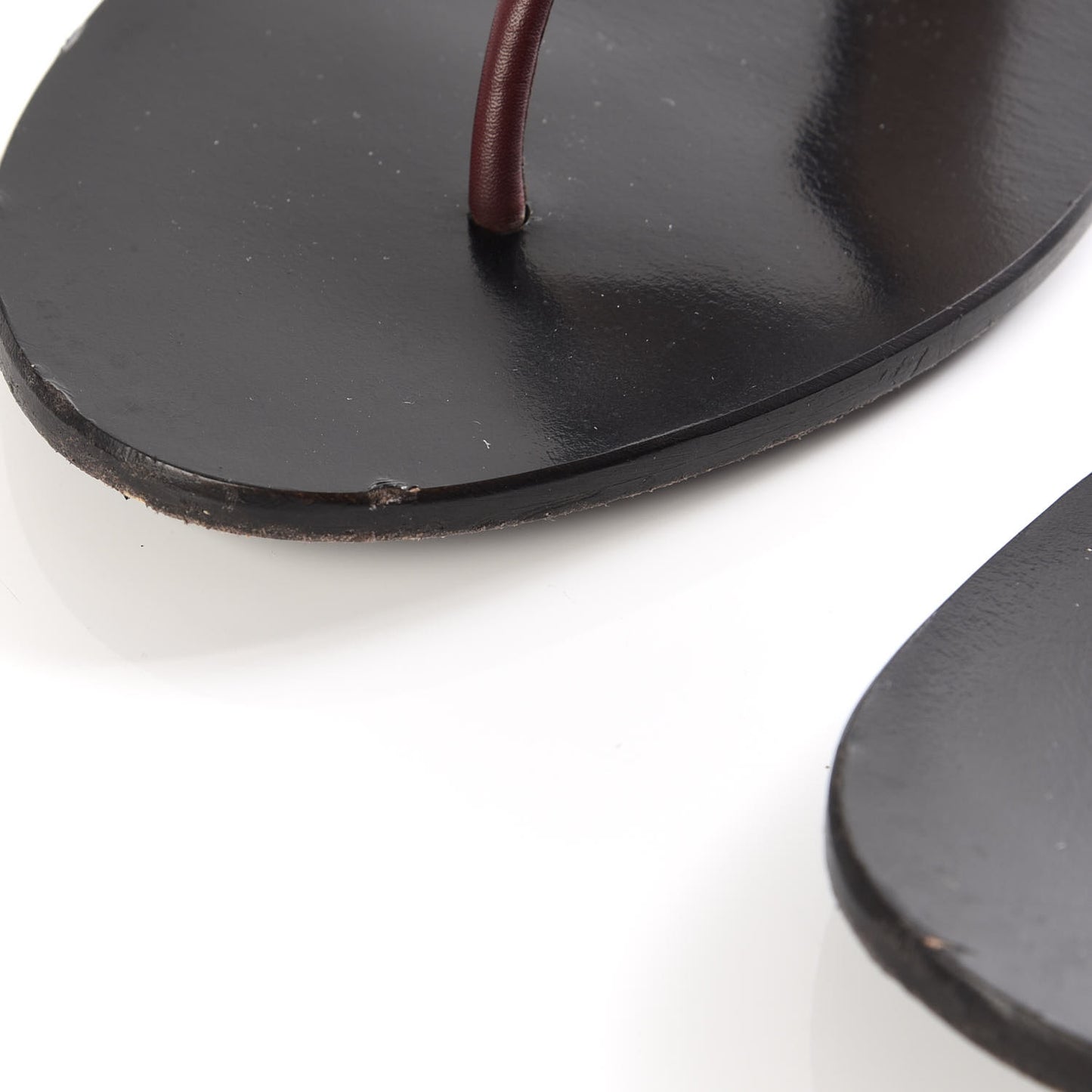 Calfskin GG Marmont Thong Sandals 39.5 Vintage Bordeaux