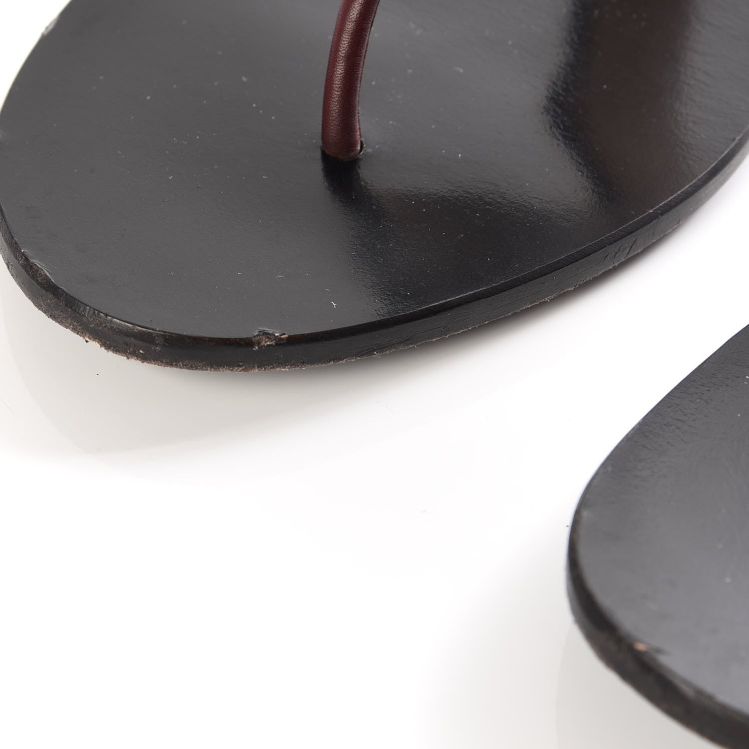 Gucci Calfskin GG Marmont Thong Sandals 39.5 Vintage Bordeaux 9 of 9