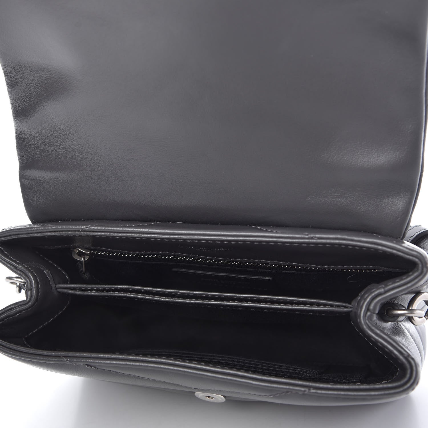 Saint Laurent Calfskin Y Quilted Monogram Toy Loulou Crossbody Bag Storm 5 of 10