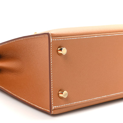 Hermes Epsom Kelly Sellier 25 Gold 9 of 11